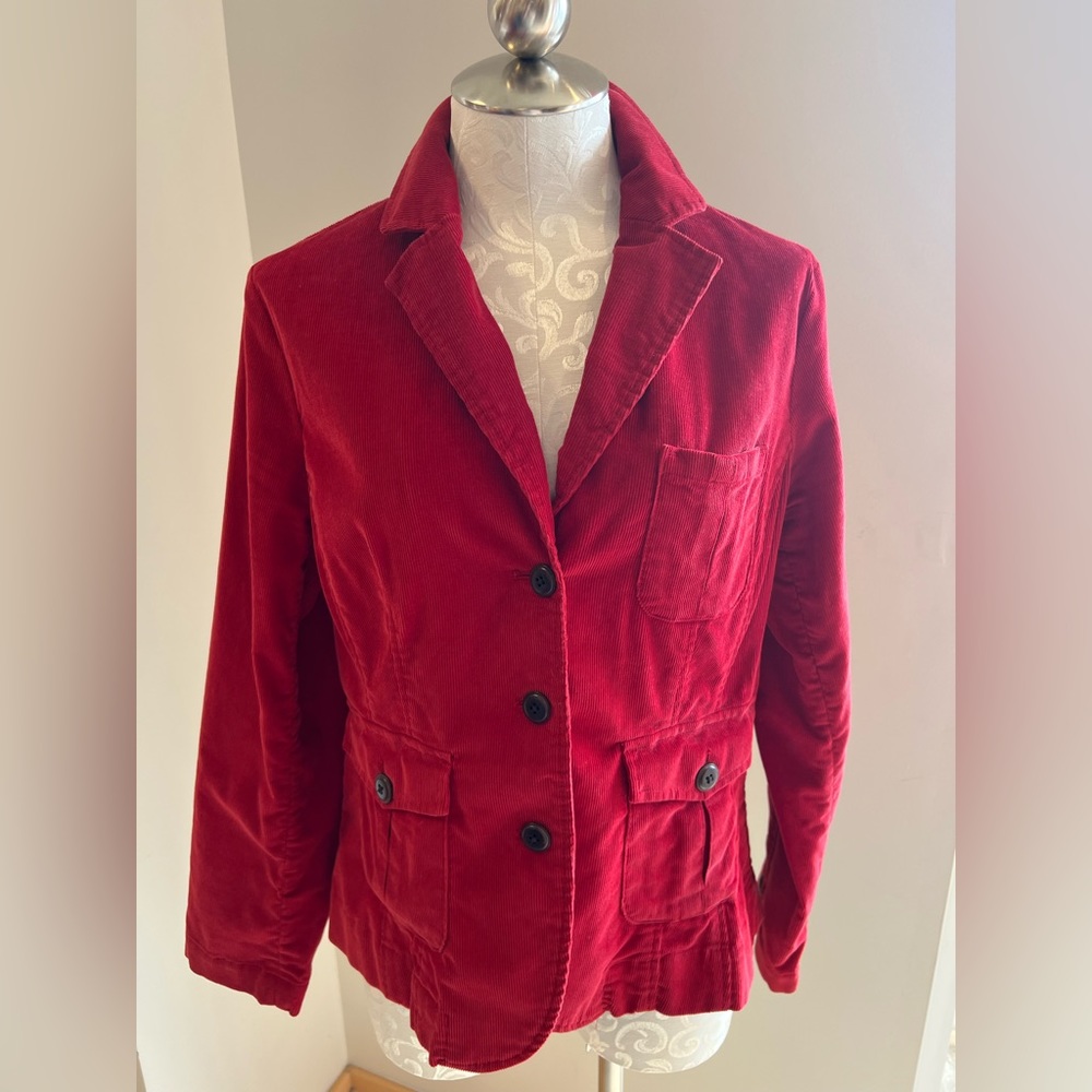 Red Corduroy Talbots jacket size 12